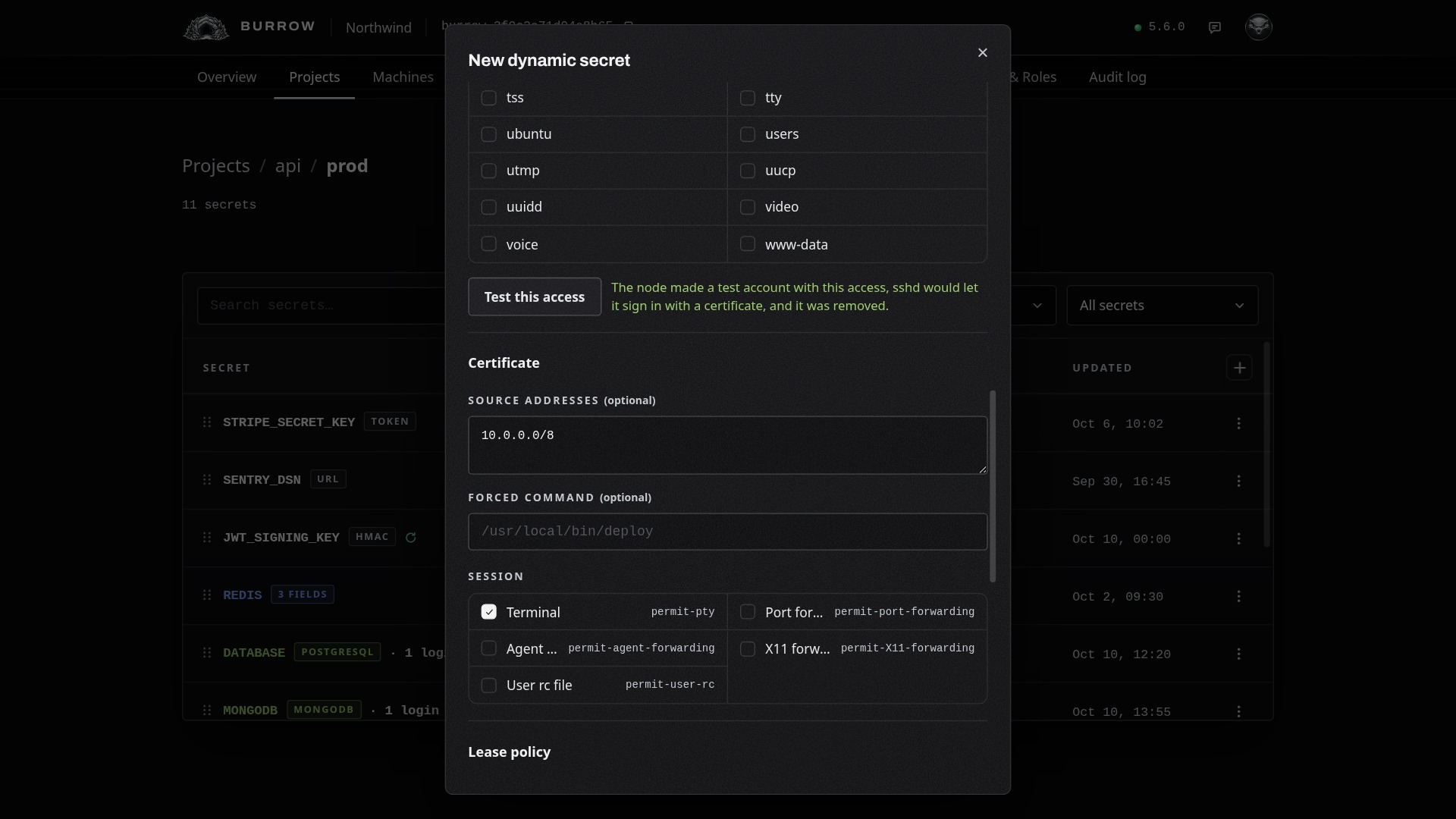 From Northwind's network only, with a terminal.