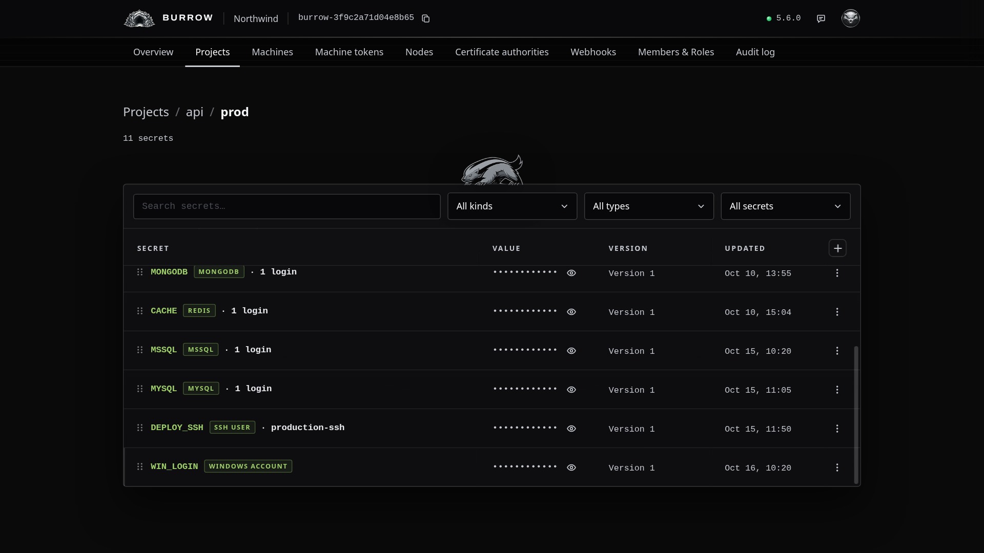 WIN_LOGIN, a Windows account secret.