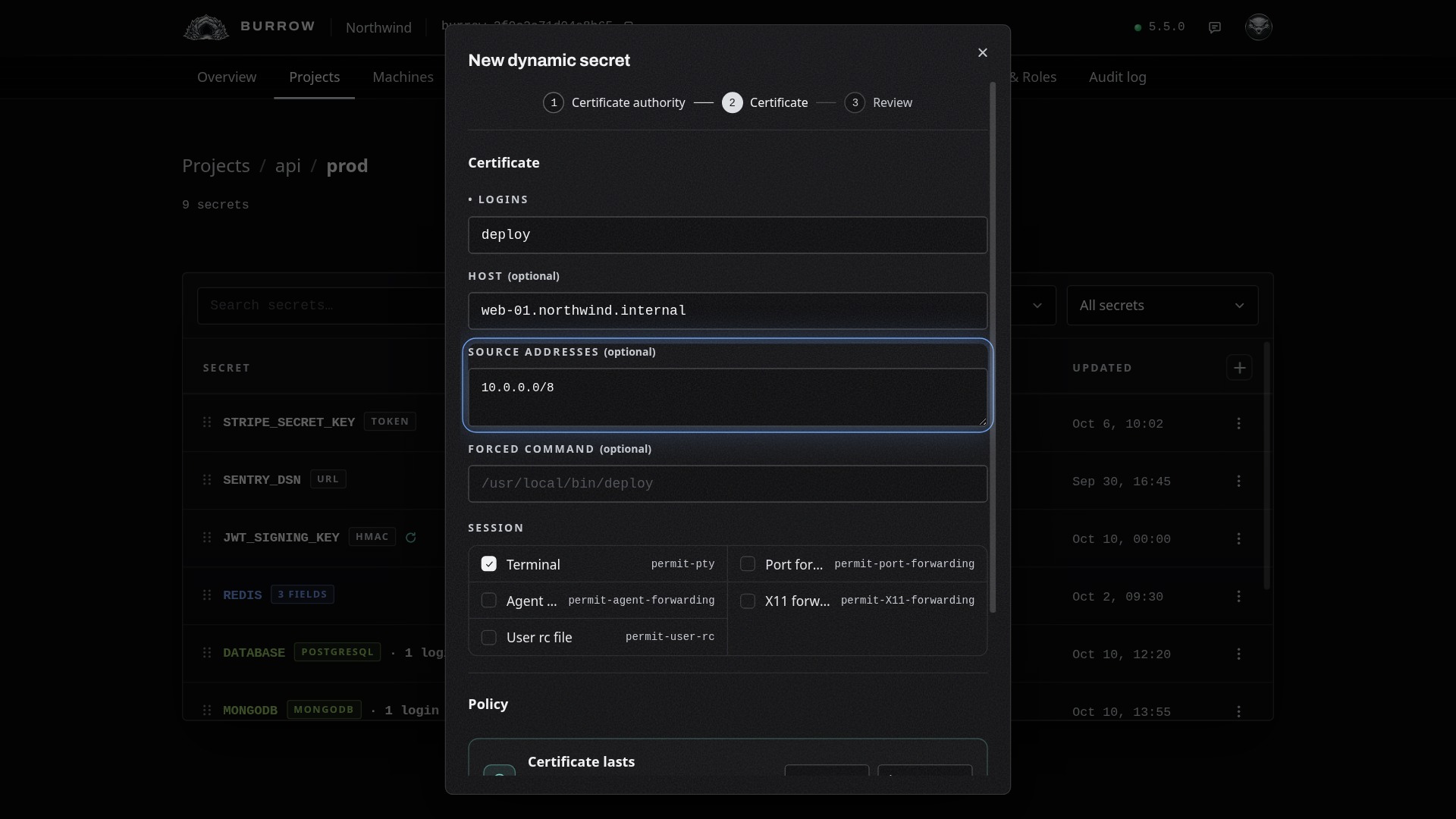 Logs in as deploy on web-01.northwind.internal, from Northwind's network only.